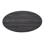 Table basse 3 pièces ovale en bois contemporain