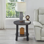 Table basse 3 pièces ovale en bois contemporain