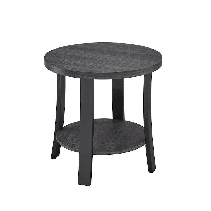 Table basse 3 pièces ovale en bois contemporain