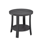 Table basse 3 pièces ovale en bois contemporain