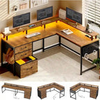 Bureau d'angle de 162 cm, bureau d'ordinateur réversible, bureau de jeu