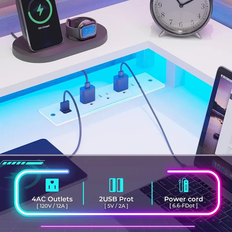 Bureau d'angle de 162 cm, bureau d'ordinateur réversible, bureau de jeu