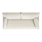 Canapé à dossier lâche Velvet Modern Farmhouse de 75,5 po