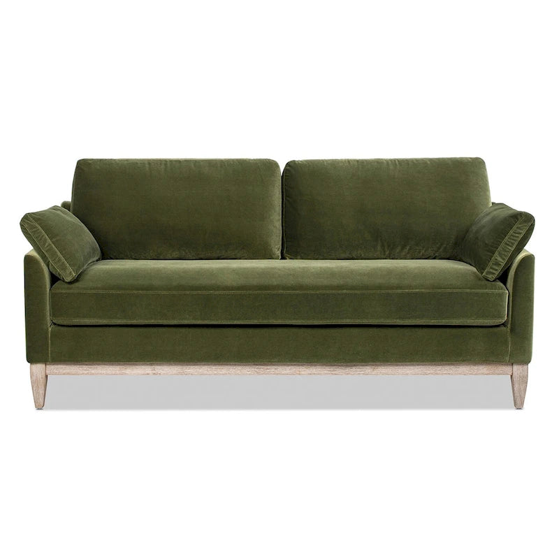 Canapé à dossier lâche Velvet Modern Farmhouse de 75,5 po