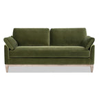 Canapé à dossier lâche Velvet Modern Farmhouse de 75,5 po