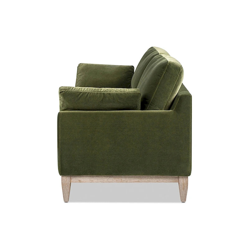 Canapé à dossier lâche Velvet Modern Farmhouse de 75,5 po