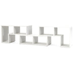 Meuble TV console, centre de divertissement 3 pièces pour téléviseurs jusqu'à 65 pouces avec étagères de bibliothèque - 26,5 x 12 x 17 (L x l x H)
