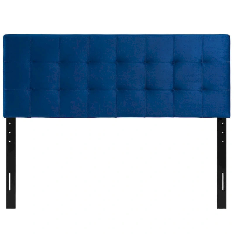 Tête de lit capitonnée en velours très grand lit