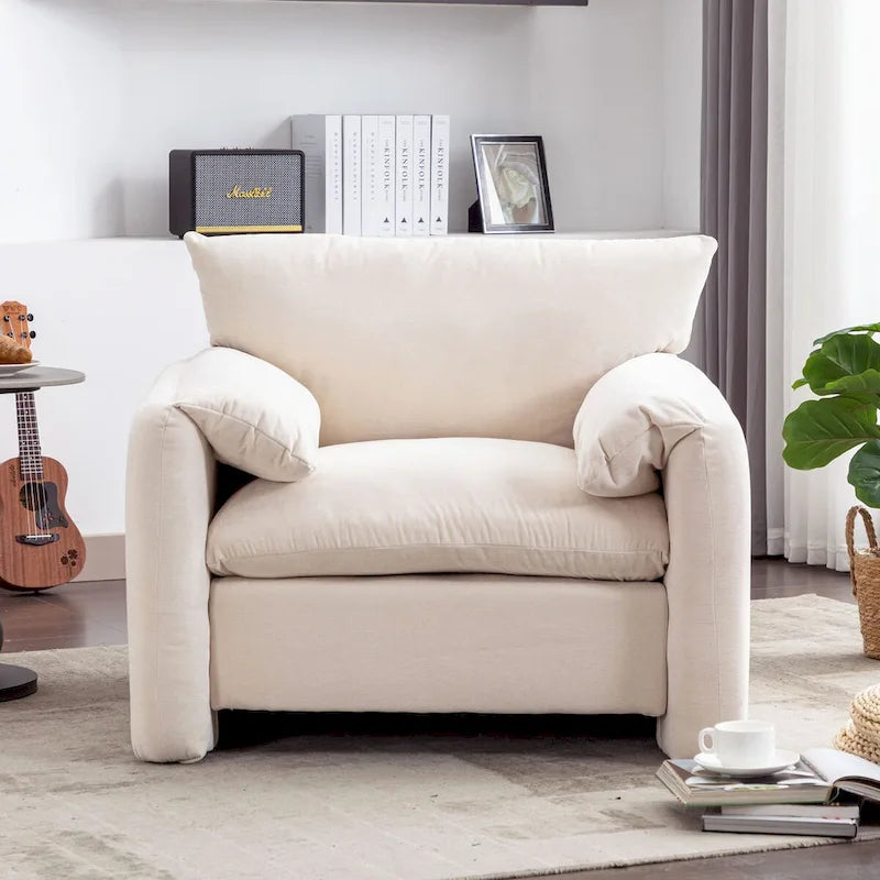 Fauteuil surdimensionné en chenille Fauteuil d'appoint Canapé individuel
