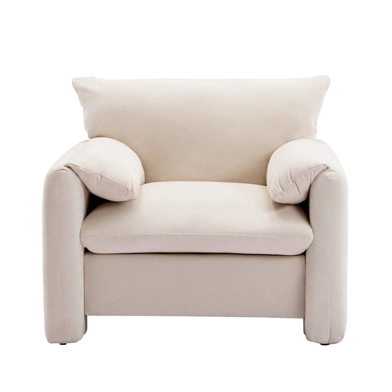 Fauteuil surdimensionné en chenille Fauteuil d'appoint Canapé individuel