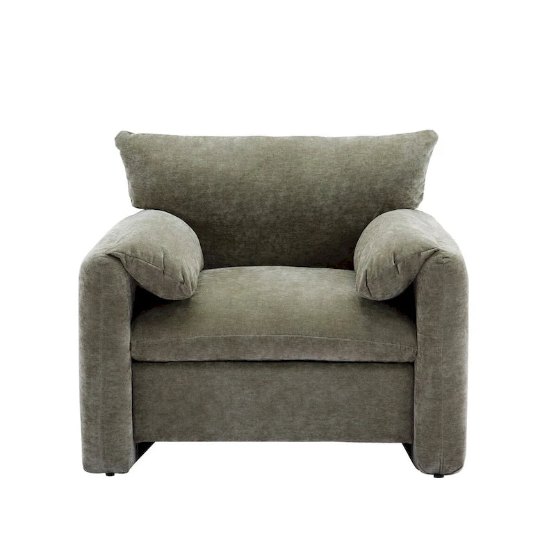 Fauteuil surdimensionné en chenille Fauteuil d'appoint Canapé individuel