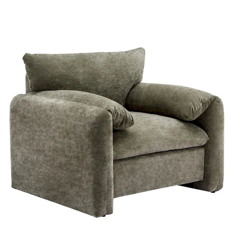 Fauteuil surdimensionné en chenille Fauteuil d'appoint Canapé individuel