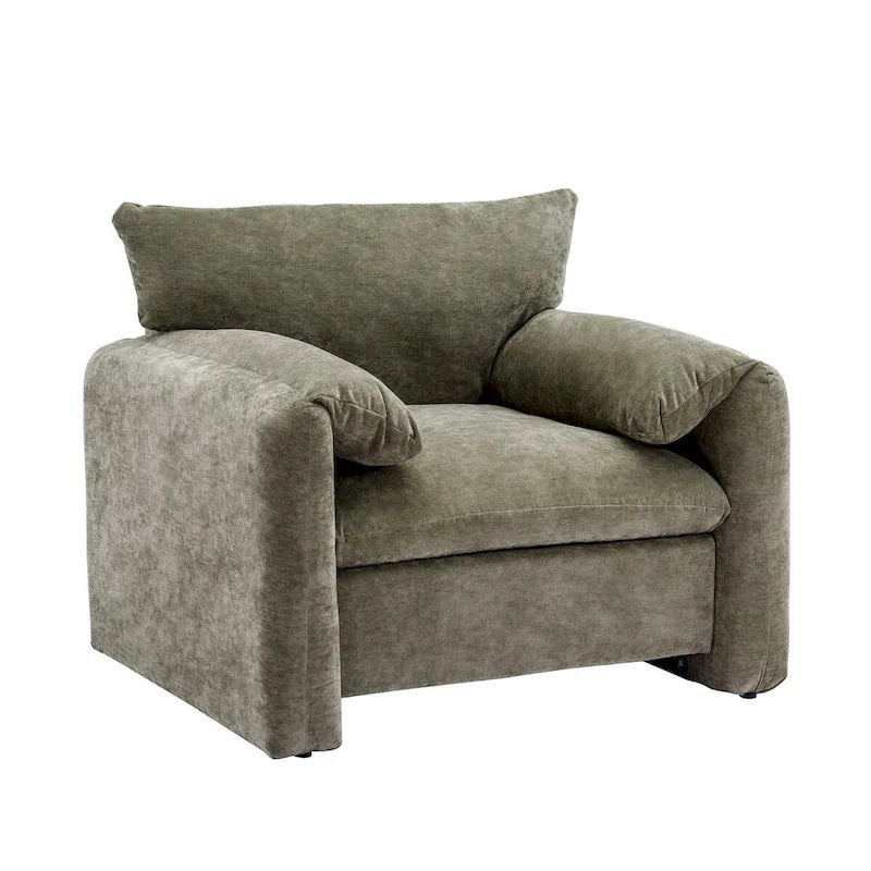 Fauteuil surdimensionné en chenille Fauteuil d'appoint Canapé individuel