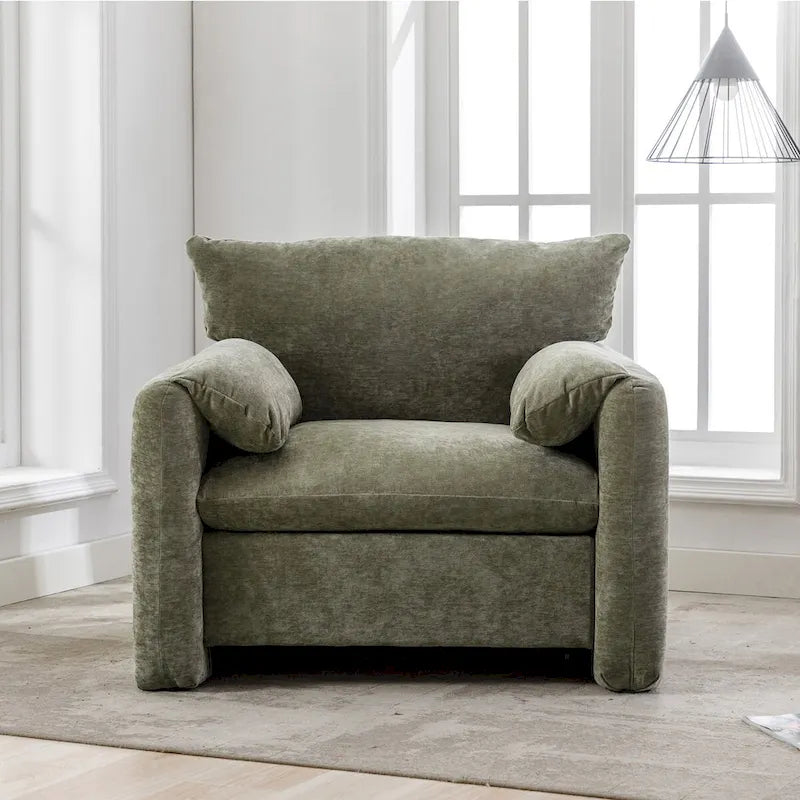 Fauteuil surdimensionné en chenille Fauteuil d'appoint Canapé individuel