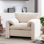 Fauteuil surdimensionné en chenille Fauteuil d'appoint Canapé individuel