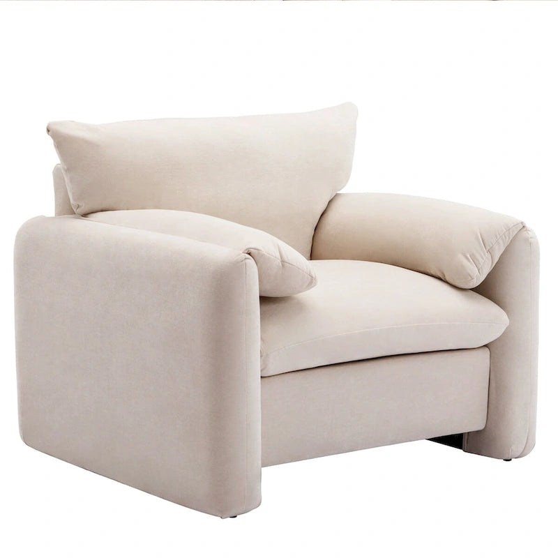 Fauteuil surdimensionné en chenille Fauteuil d'appoint Canapé individuel