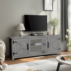 Meuble TV de rangement multifonction rustique de 68 pouces