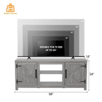Meuble TV de rangement multifonction rustique de 68 pouces