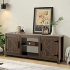 Meuble TV de rangement multifonction rustique de 68 pouces
