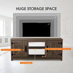 Meuble TV de rangement multifonction rustique de 68 pouces
