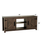 Meuble TV de rangement multifonction rustique de 68 pouces
