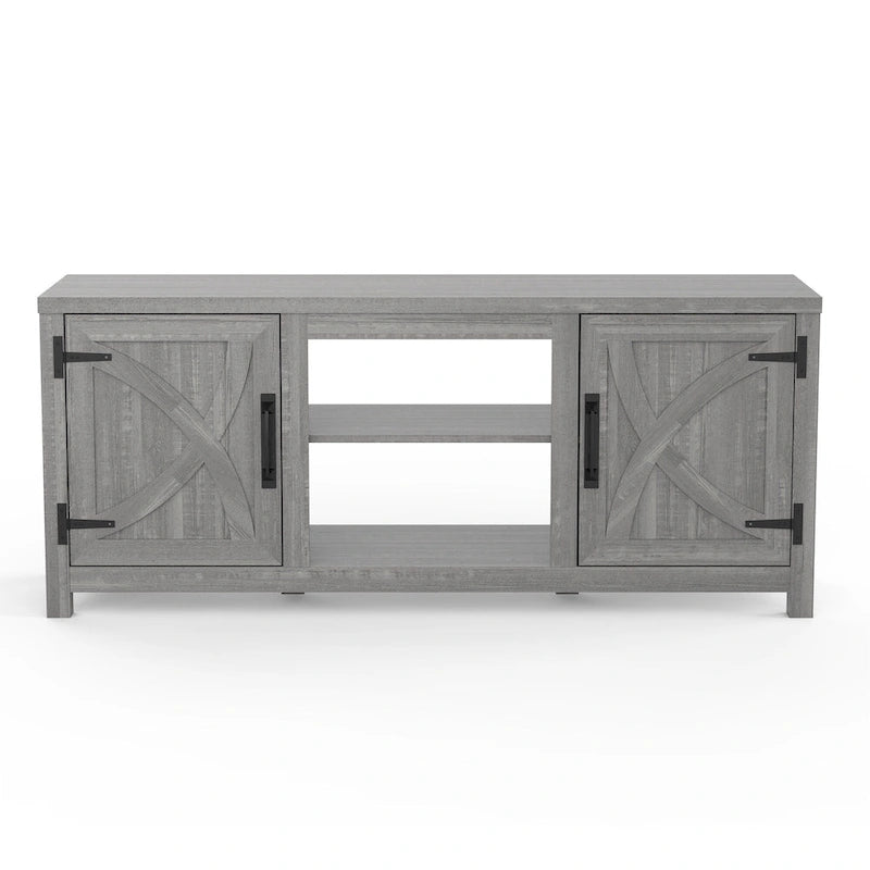 Meuble TV de rangement multifonction rustique de 68 pouces