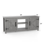 Meuble TV de rangement multifonction rustique de 68 pouces