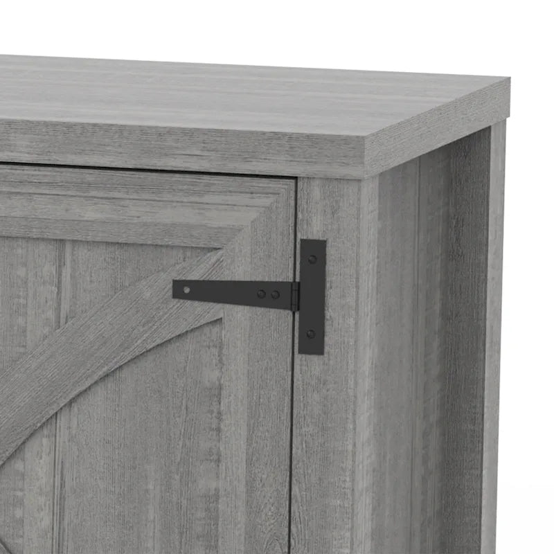 Meuble TV de rangement multifonction rustique de 68 pouces