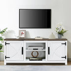 Meuble TV de rangement multifonction rustique de 68 pouces