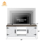 Meuble TV de rangement multifonction rustique de 68 pouces