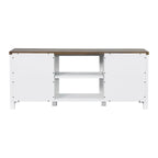 Meuble TV de rangement multifonction rustique de 68 pouces