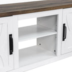 Meuble TV de rangement multifonction rustique de 68 pouces