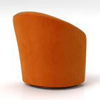 Fauteuil à oreilles pivotant à 360 degrés en velours moderne avec dossier capitonné (lot de 2)