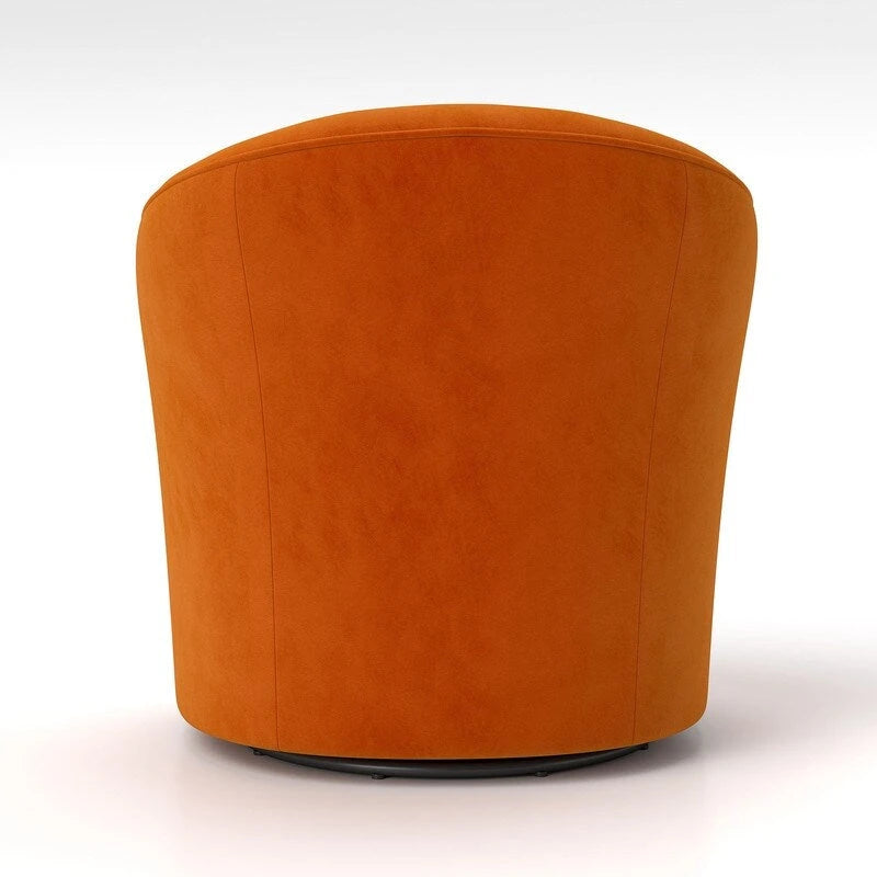 Fauteuil à oreilles pivotant à 360 degrés en velours moderne avec dossier capitonné (lot de 2)