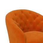 Fauteuil à oreilles pivotant à 360 degrés en velours moderne avec dossier capitonné (lot de 2)