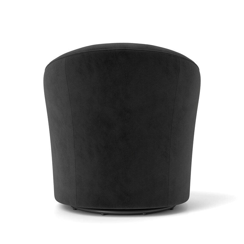 Fauteuil à oreilles pivotant à 360 degrés en velours moderne avec dossier capitonné (lot de 2)