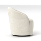 Fauteuil à oreilles pivotant à 360 degrés en velours moderne avec dossier capitonné (lot de 2)