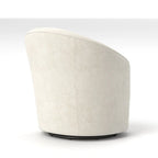Fauteuil à oreilles pivotant à 360 degrés en velours moderne avec dossier capitonné (lot de 2)