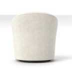 Fauteuil à oreilles pivotant à 360 degrés en velours moderne avec dossier capitonné (lot de 2)