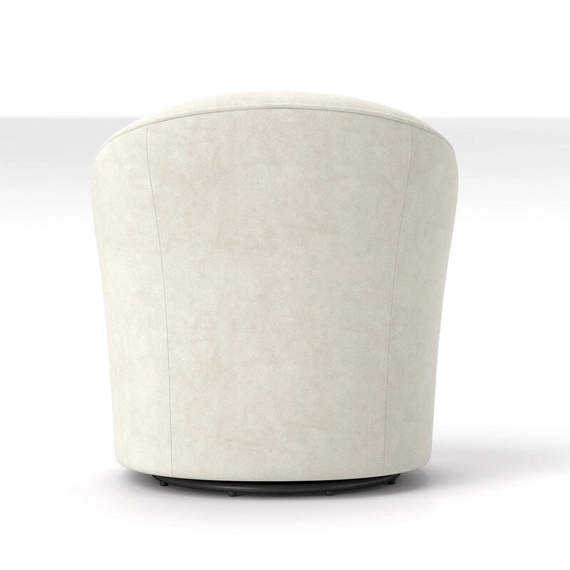 Fauteuil à oreilles pivotant à 360 degrés en velours moderne avec dossier capitonné (lot de 2)