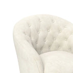 Fauteuil à oreilles pivotant à 360 degrés en velours moderne avec dossier capitonné (lot de 2)
