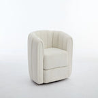 Fauteuil d'appoint pivotant, fauteuils ronds modernes rembourrés, fauteuil d'appoint pivotant confortable